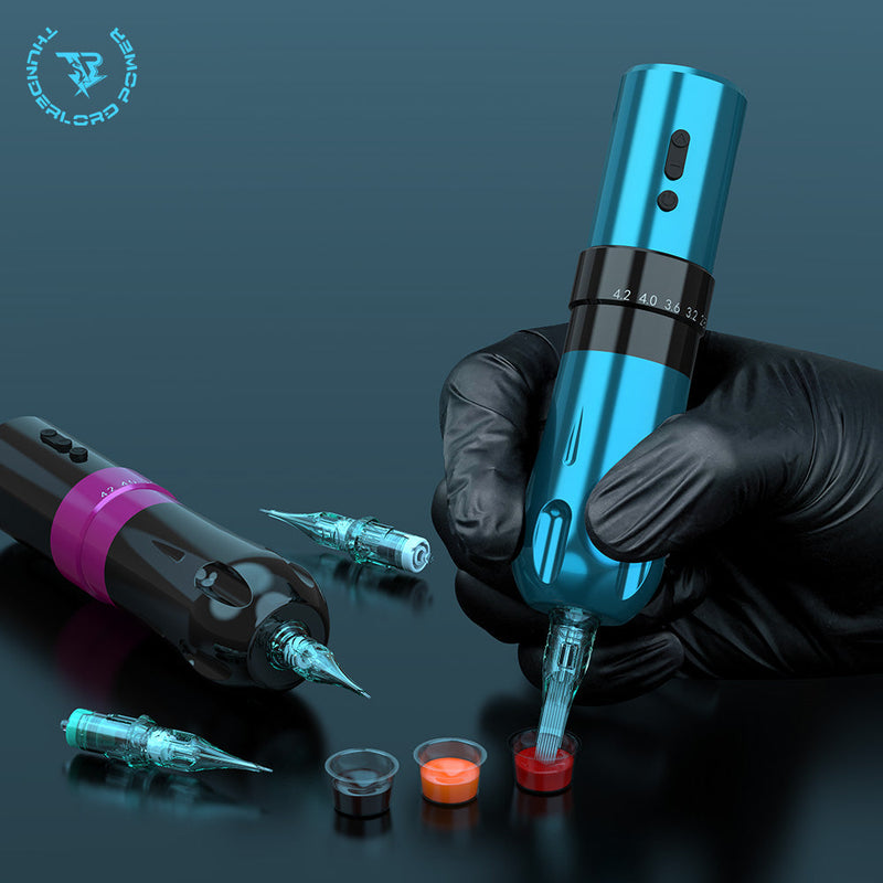 6 Stroke adjustable Thunderlordpower U7 Wireless tattoo Machine Pen