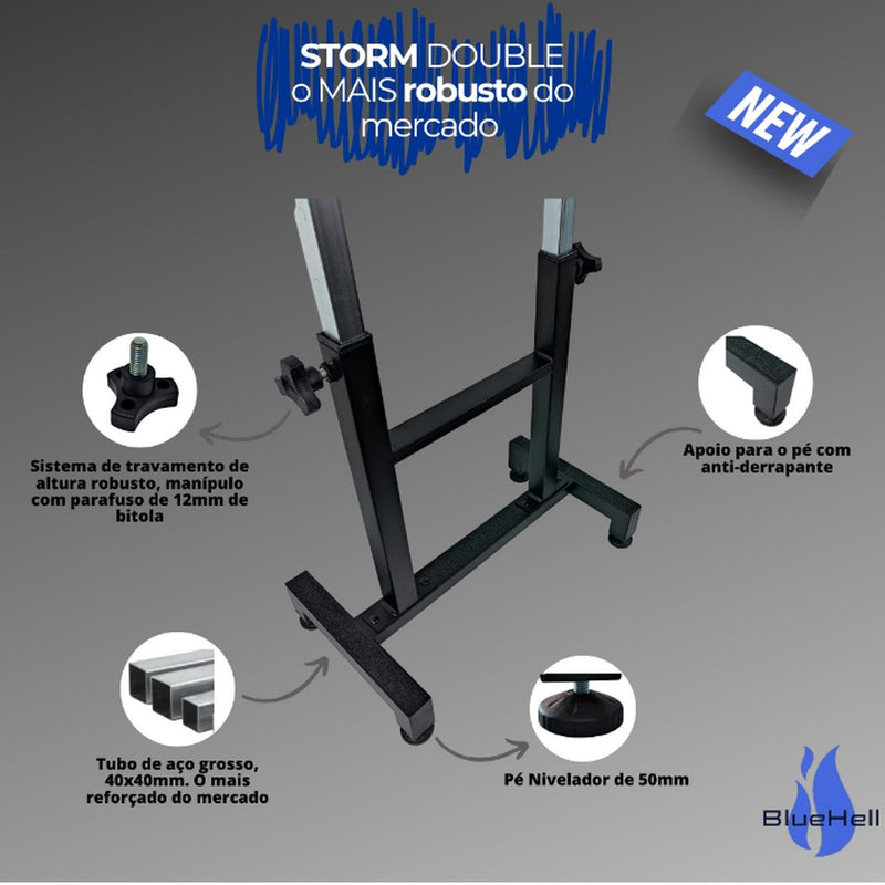 Apoio de Braço - Tattoo Storm Double - Blue Hell - Diamond