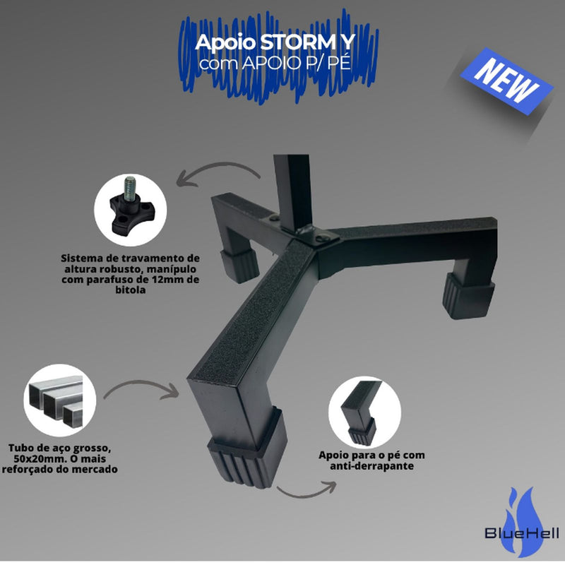 Apoio de Braço - Tattoo Storm Y - Blue Hell - Diamond